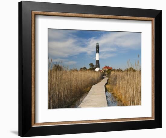 New York, Long Island, Fire Island, Robert Moses State Park, Fire Island Lighthouse, USA-Walter Bibikow-Framed Photographic Print