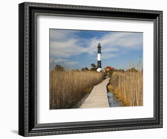 New York, Long Island, Fire Island, Robert Moses State Park, Fire Island Lighthouse, USA-Walter Bibikow-Framed Photographic Print