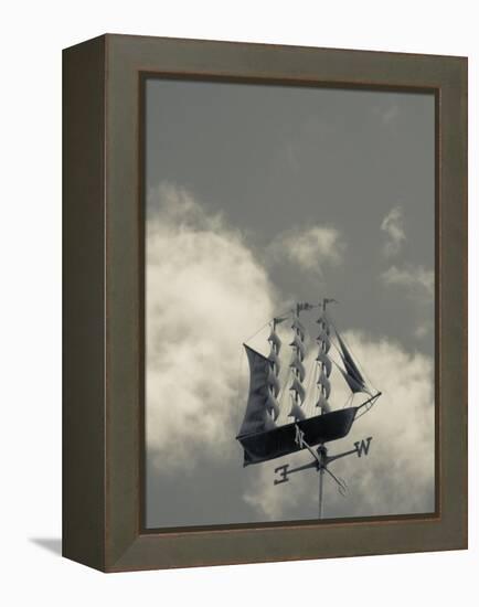 New York, Long Island, Greenport, Tall Ship Weather Vane, USA-Walter Bibikow-Framed Premier Image Canvas