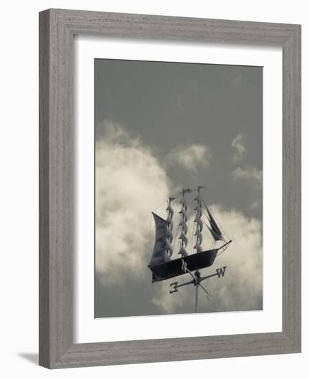 New York, Long Island, Greenport, Tall Ship Weather Vane, USA-Walter Bibikow-Framed Photographic Print