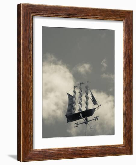 New York, Long Island, Greenport, Tall Ship Weather Vane, USA-Walter Bibikow-Framed Photographic Print