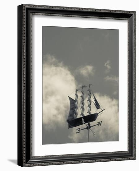 New York, Long Island, Greenport, Tall Ship Weather Vane, USA-Walter Bibikow-Framed Photographic Print