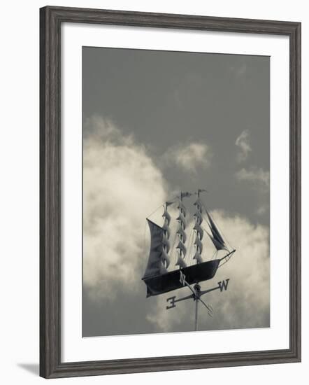 New York, Long Island, Greenport, Tall Ship Weather Vane, USA-Walter Bibikow-Framed Photographic Print