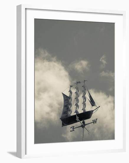 New York, Long Island, Greenport, Tall Ship Weather Vane, USA-Walter Bibikow-Framed Photographic Print