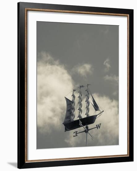 New York, Long Island, Greenport, Tall Ship Weather Vane, USA-Walter Bibikow-Framed Photographic Print