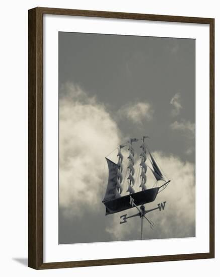 New York, Long Island, Greenport, Tall Ship Weather Vane, USA-Walter Bibikow-Framed Photographic Print