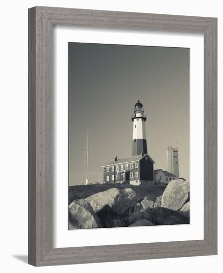 New York, Long Island, Montauk, Montauk Point Lighthouse, USA-Walter Bibikow-Framed Photographic Print