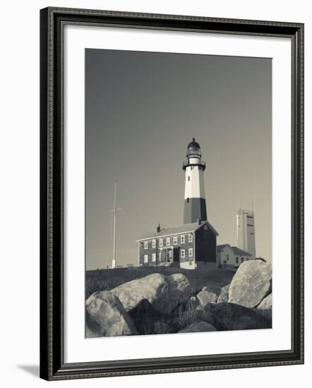 New York, Long Island, Montauk, Montauk Point Lighthouse, USA-Walter Bibikow-Framed Photographic Print