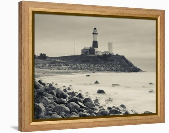 New York, Long Island, Montauk, Montauk Point Lighthouse, USA-Walter Bibikow-Framed Premier Image Canvas