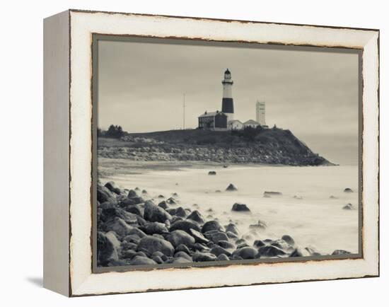 New York, Long Island, Montauk, Montauk Point Lighthouse, USA-Walter Bibikow-Framed Premier Image Canvas