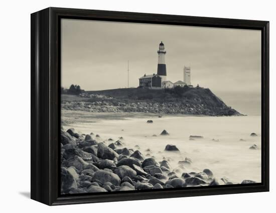 New York, Long Island, Montauk, Montauk Point Lighthouse, USA-Walter Bibikow-Framed Premier Image Canvas