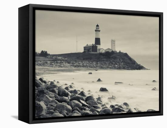 New York, Long Island, Montauk, Montauk Point Lighthouse, USA-Walter Bibikow-Framed Premier Image Canvas