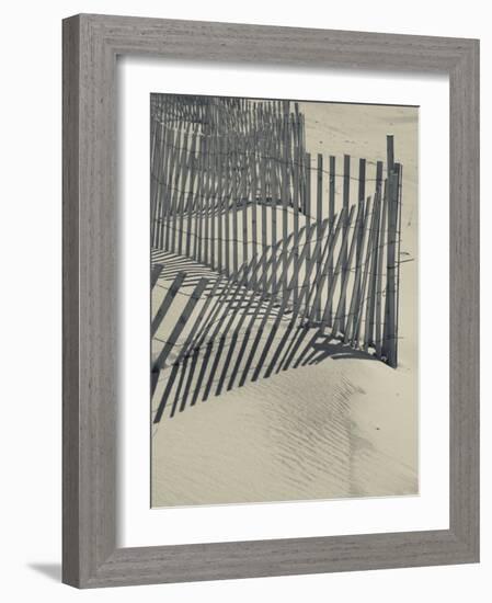 New York, Long Island, the Hamptons, Westhampton Beach, Beach Erosion Fence, USA-Walter Bibikow-Framed Photographic Print