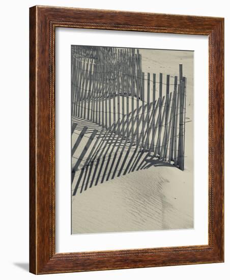 New York, Long Island, the Hamptons, Westhampton Beach, Beach Erosion Fence, USA-Walter Bibikow-Framed Photographic Print