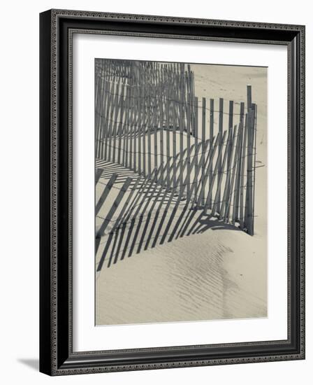 New York, Long Island, the Hamptons, Westhampton Beach, Beach Erosion Fence, USA-Walter Bibikow-Framed Photographic Print