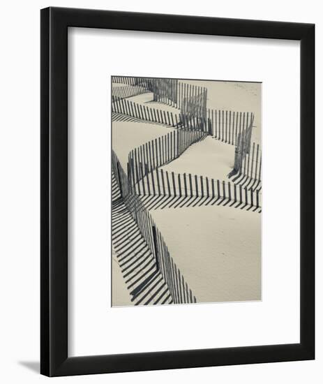 New York, Long Island, the Hamptons, Westhampton Beach, Beach Erosion Fence, USA-Walter Bibikow-Framed Photographic Print