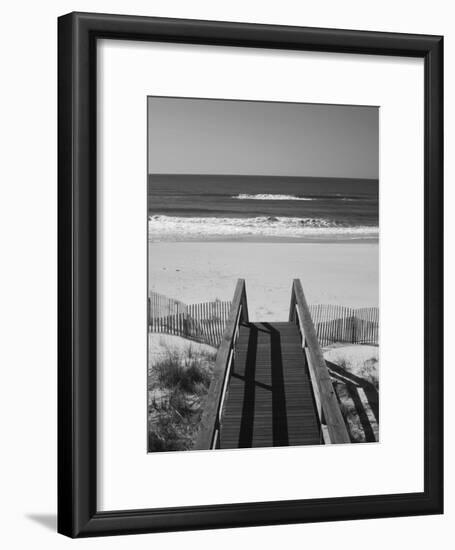 New York, Long Island, the Hamptons, Westhampton Beach, Beach View from Beach Stairs, USA-Walter Bibikow-Framed Photographic Print