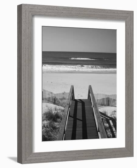 New York, Long Island, the Hamptons, Westhampton Beach, Beach View from Beach Stairs, USA-Walter Bibikow-Framed Photographic Print