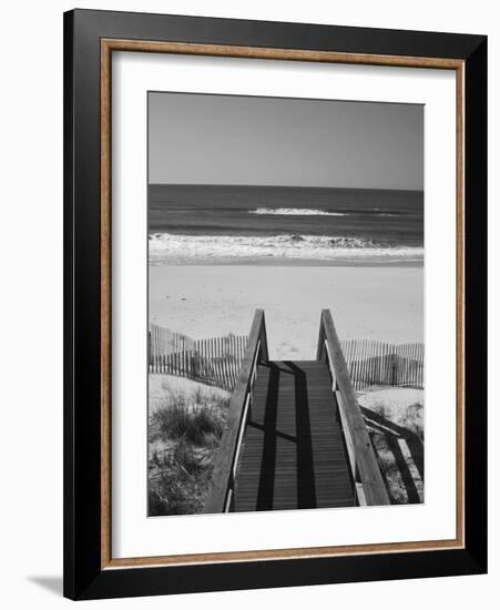 New York, Long Island, the Hamptons, Westhampton Beach, Beach View from Beach Stairs, USA-Walter Bibikow-Framed Photographic Print