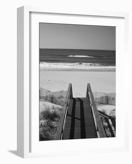 New York, Long Island, the Hamptons, Westhampton Beach, Beach View from Beach Stairs, USA-Walter Bibikow-Framed Photographic Print