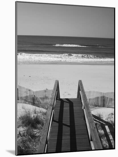 New York, Long Island, the Hamptons, Westhampton Beach, Beach View from Beach Stairs, USA-Walter Bibikow-Mounted Photographic Print