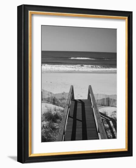 New York, Long Island, the Hamptons, Westhampton Beach, Beach View from Beach Stairs, USA-Walter Bibikow-Framed Photographic Print