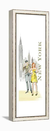 New York Lovers-Avery Tillmon-Framed Stretched Canvas