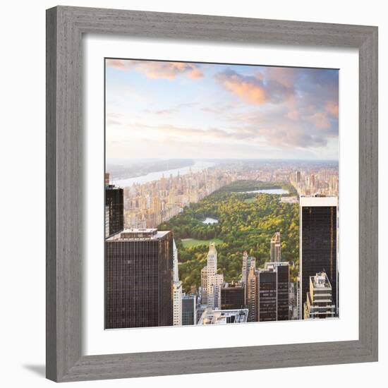 New York Manhattan at Sunset - Central Park View-dellm60-Framed Photographic Print