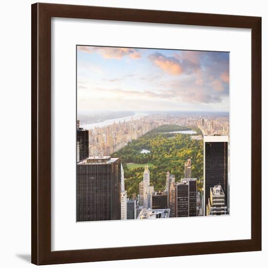 New York Manhattan at Sunset - Central Park View-dellm60-Framed Photographic Print