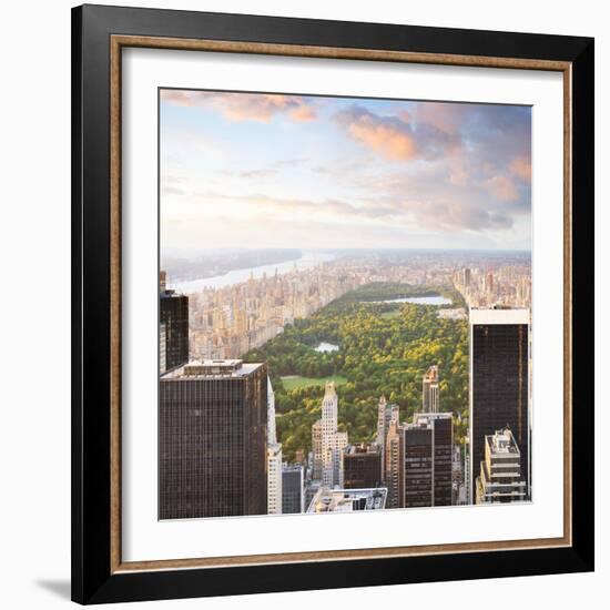 New York Manhattan at Sunset - Central Park View-dellm60-Framed Photographic Print