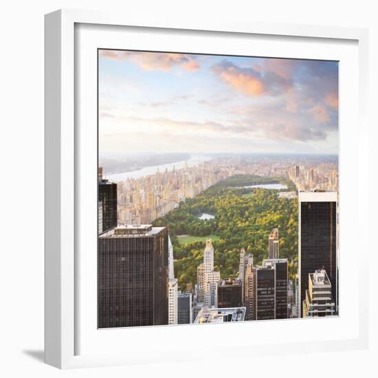 New York Manhattan at Sunset - Central Park View-dellm60-Framed Photographic Print