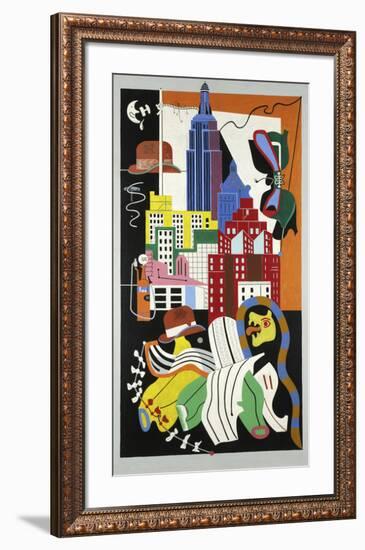 New York Mural, 1932-Stuart Davis-Framed Art Print