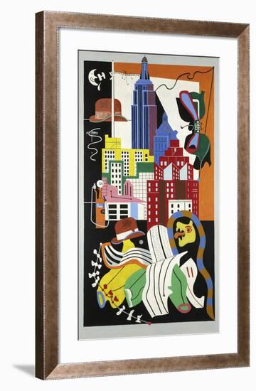 New York Mural, 1932-Stuart Davis-Framed Art Print