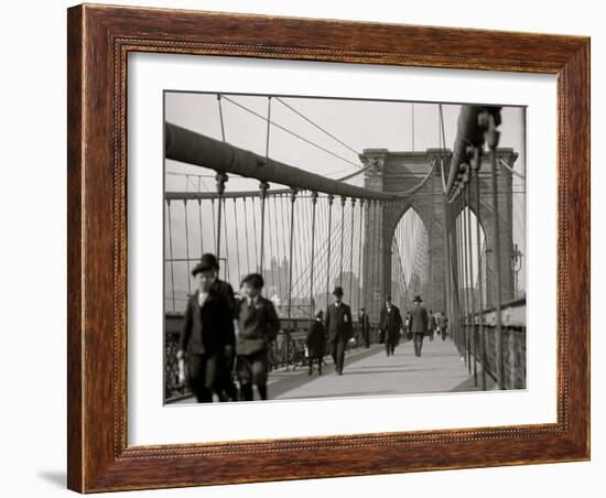 New York, N.Y. Brooklyn Bridge-null-Framed Photo