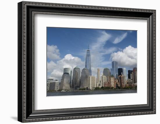 New York, New York City. Downtown New York Harbor City Skyline with the Freedom Tower-Cindy Miller Hopkins-Framed Photographic Print