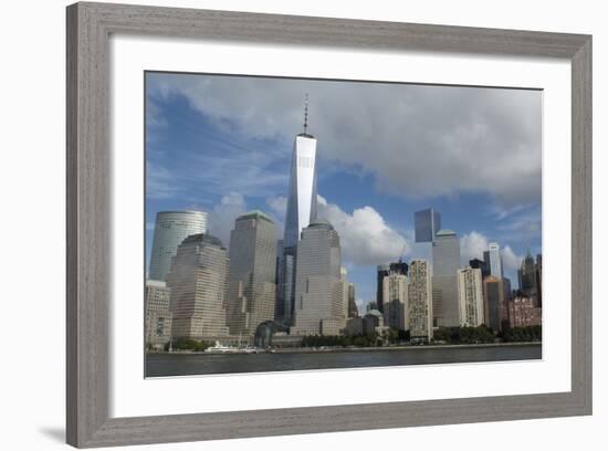 New York, New York City. Downtown New York Harbor City Skyline with the Freedom Tower-Cindy Miller Hopkins-Framed Photographic Print