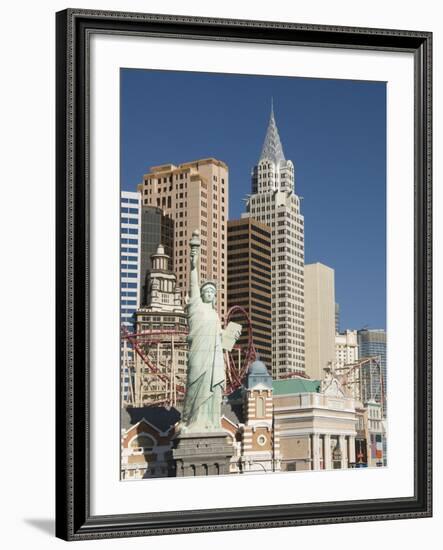 New York-New York Hotel and Replica of Statue of Liberty, Las Vegas, Nevada, United States of Ameri-Richard Maschmeyer-Framed Photographic Print