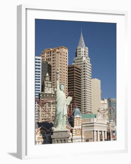 New York-New York Hotel and Replica of Statue of Liberty, Las Vegas, Nevada, United States of Ameri-Richard Maschmeyer-Framed Photographic Print