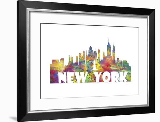 New York New York Skyline Mclr 2-Marlene Watson-Framed Giclee Print