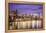 New York, New York, USA City Skyline with the Brooklyn Bridge and Manhattan Financial District Over-SeanPavonePhoto-Framed Premier Image Canvas