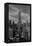 NEW YORK, NEW YORK, USA - Empire State Building New York, NY in black and white-Panoramic Images-Framed Premier Image Canvas