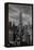 NEW YORK, NEW YORK, USA - Empire State Building New York, NY in black and white-Panoramic Images-Framed Premier Image Canvas