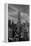 NEW YORK, NEW YORK, USA - Empire State Building New York, NY in black and white-Panoramic Images-Framed Premier Image Canvas