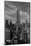 NEW YORK, NEW YORK, USA - Empire State Building New York, NY in black and white-Panoramic Images-Mounted Photographic Print