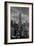 NEW YORK, NEW YORK, USA - Empire State Building New York, NY in black and white-Panoramic Images-Framed Premium Photographic Print