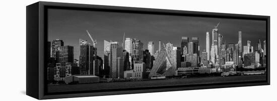 NEW YORK, NEW YORK, USA - New York City and Hudson River features VIA 57 Building (Sale triangul...-Panoramic Images-Framed Premier Image Canvas