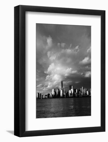 NEW YORK, NEW YORK, USA - New York City Spectacular Sunset focuses on One World Trade Tower, Fre...-Panoramic Images-Framed Photographic Print
