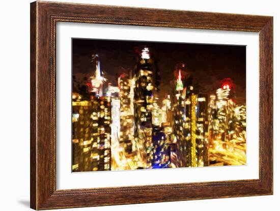New York Night II - In the Style of Oil Painting-Philippe Hugonnard-Framed Giclee Print
