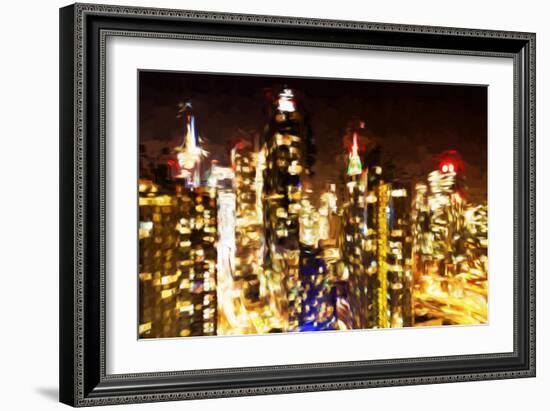 New York Night II - In the Style of Oil Painting-Philippe Hugonnard-Framed Giclee Print