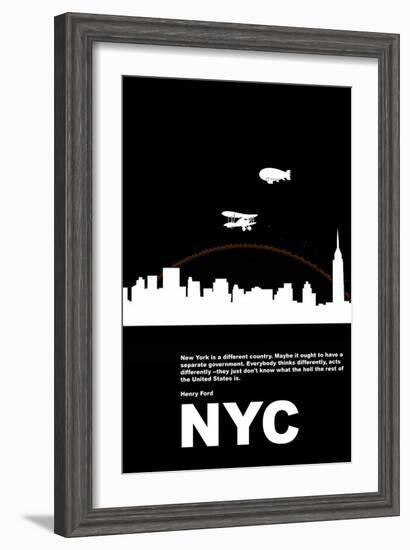 New York Night Poster-NaxArt-Framed Art Print
